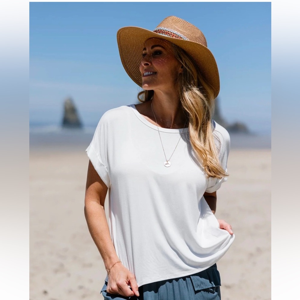 New! Willows Tunic T-shirt In White Size L